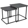 Image de Table gigogne extérieure carrée en acier 45cm anthracite - Amélia