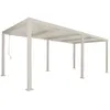 Image de Pergola bioclimatique beige. aluminium et acier. 3x6m. lames orientables
