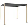Image de Pergola bioclimatique effet bois aluminium et acier lames orientables 3x3m - Imperial