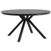 Image de Table de jardin ronde aluminium et verre 6 places anthracite - Orbis