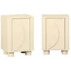 Image de Lot de 2 tables de chevet décor bois beige 1 porte réversible Pondi