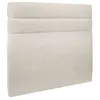 Image de Tete de lit Lignes Tissu Beige clair L 140 cm - Ep 10 cm rembourré - Tête de lit design en bois massif