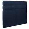 Image de Tete de lit Lignes Velours Bleu L 160 cm - Ep 10 cm rembourré - Tête de lit design en bois massif