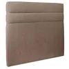 Image de Tete de lit Lignes Velours Taupe L 160 cm - Ep 10 cm rembourré - Tête de lit design en bois massif