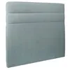 Image de Tete de lit Lignes Velours Gris bleuté L 180 cm - Ep 10 cm rembourré - Tête de lit design en bois massif
