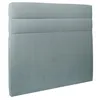 Image de Tete de lit Lignes Velours Gris bleuté L 160 cm - Ep 10 cm rembourré - Tête de lit design en bois massif