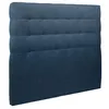 Image de Tete de lit Capitonnée Tissu Bleu L 140 cm - Ep 10 cm rembourré - Tête de lit design en bois massif
