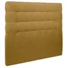 Image de Tete de lit Capitonnée Tissu Jaune L 140 cm - Ep 10 cm rembourré - Tête de lit design en bois massif