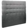 Image de Tete de lit Capitonnée Tissu Gris anthracite L 160 cm - Ep 10 cm rembourré - Tête de lit design en bois massif