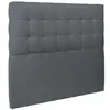 Image de Tete de lit Capitonnée Velours Gris anthracite L 160 cm - Ep 10 cm rembourré - Tête de lit design en bois massif