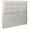 Image de Tete de lit Capitonnée Velours Gris clair L 140 cm - Ep 10 cm rembourré - Tête de lit design en bois massif