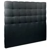 Image de Tete de lit Capitonnée Bouclette Noir L 200 cm - Ep 10 cm rembourré - Tête de lit design en bois massif