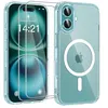 Image de Coque Magnétique Compatible Avec MagSafe pour iPhone 16 Plus 67 Pouces - 2 Verres Trempés Transparent