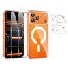 Image de Coque Magnétique pour iPhone 17 Pro Max + 2 Vitre Verres Trempés + 2 Caméra Protecteur Compatible Avec MagSafe Transparent