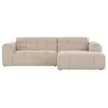 Image de SALFORD - Canapé dangle 3/4 places nuage en velours beige