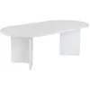 Image de AZOS - Table basse ovale blanche 119x60cm