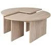 Image de APIX - Table basse ronde duo effet travertin 90cm