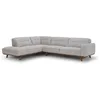 Image de YORK - Canapé dangle design en tissu gris 5/6 places angle gauche