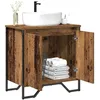 Image de Marron Cabinet/Armoire pour lavabo - SARAZYJ - Contemporain - Bois Ancien 60 x 35 x 60 cm Bois dingénierie LL1287