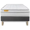 Image de Matelas + sommier 90x190 Memo Luxe Ressorts ensachés + mémoire de forme 5 zones de confort MAXI épaisseur