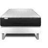 Image de Ensemble Matelas Sommier 90x190 cm - Sommier Blanc (déjà monté) - Vitalmemo One Blanc