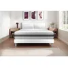 Image de Ensemble Matelas Sommier 140x190 cm - Sommier Blanc (déjà monté) - Vitalmemo Back Blanc