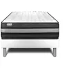 Image de Ensemble Matelas Sommier 90x190 cm - Sommier Blanc (déjà monté) - Vital Power Zen Blanc