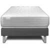 Image de Ensemble Matelas Sommier 90x200 cm - Sommier Gris (déjà monté) - Vitalmemo