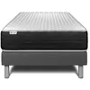 Image de Ensemble Matelas Sommier 90x190 cm - Sommier Gris (déjà monté) - Vitalmemo One Gris
