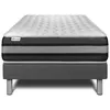Image de Ensemble Matelas Sommier 90x200 cm - Sommier Gris (déjà monté) - Vitalspring Zen Gris