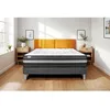 Image de Ensemble Matelas Sommier 140x190 cm - Sommier Gris (déjà monté) - Vital Power Zen Gris
