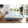 Image de Ensemble sommier matelas 160x200 Bodyone Mousse HD micro alvéolé - 19 cm - Très ferme - double sommiers gris + 2 oreillers + couette