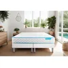 Image de Ensemble sommier matelas 160x200 Bodyone Mousse HD micro alvéolé - 19 cm - Très ferme - double sommiers blanc