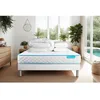 Image de Ensemble sommier matelas 160x200 Bodyone Mousse HD micro alvéolé - 19 cm - Très ferme - sommier blanc + 2 oreillers + couette