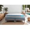 Image de Ensemble sommier matelas 160x200 Bodyform Mémoire de forme - 20 cm - ferme - double sommiers gris