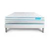 Image de Ensemble sommier matelas 160x200 Bodyzone+ Ressorts ensachés et mémoire de forme - 26 cm - Ferme - sommier blanc