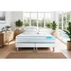 Image de Ensemble sommier matelas 160x200 Bodyzone+ Ressorts ensachés et mémoire de forme - 26 cm - Ferme - double sommiers blanc + 2 oreille