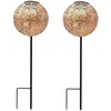 Image de Lot de 2 balises solaires à planter - LUMISKY - AGADIR - H45 cm - Style oriental - LED blanc chaud