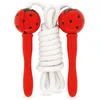 Image de Corde à sauter en bois Coccinelle Ulysse pour enfant - Rouge avec des points noirs - 230 mètres