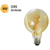 Image de Ampoule LED filament E27 vintage G95 4W (equiv. 25W) 250Lm 2000K