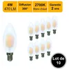 Image de Lot de 10 ampoules LED filament E14 4W 470Lm 2700K - garantie 2 ans
