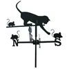 Image de Girouette chat et souris en fer forgé petit modèle