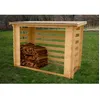 Image de Abri de jardin range-bûches fermé en bois - 4 stères - 236x119x167cm
