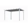 Image de HABRITA Pergola en Aluminium - Blanc et gris - 100 x 100 mm - 280 gr/m2