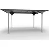 Image de Carport en aluminium toit plat 1470m² - Gris anthracite