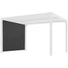 Image de HABRITA Rideau pour pergola bioclimatique PER 3630 BI et PER 2430 BI avec rail - Pour côté 3 m - Gris
