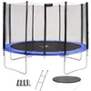 Image de Trampoline rond Bleu Ø360cm avec filet échelle bâche et kit ancrage