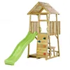 Image de KANGUI Tour de jeux bois Wiki - Toboggan mur descalade cabane échelle table et bac à sable