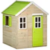 Image de Kangui - Maison de jardin enfant extérieur - Cabane en Bois avec plancher - Toit étanche - Vert et Blanc