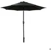 Image de Parasol droit rond Eko 2.5 m gris anthracite